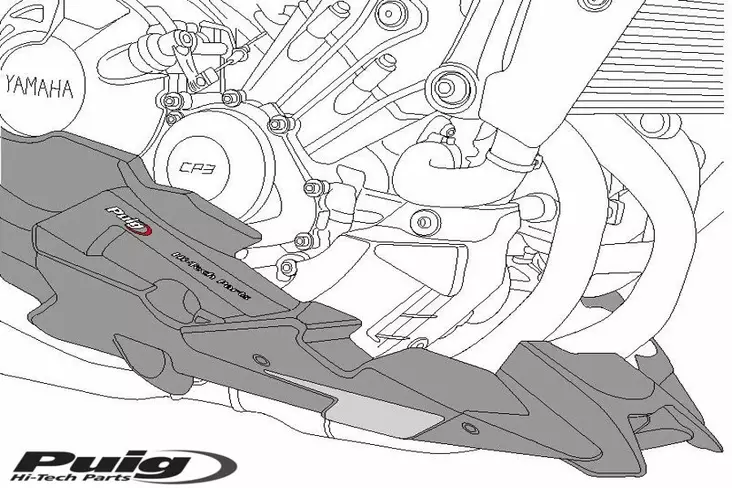 Puig Engine Spoiler Ducati Monster 937 21' C/Carbon Loo - Moottoripyörän katteet & tuulenohjaimet - D453546 - 1