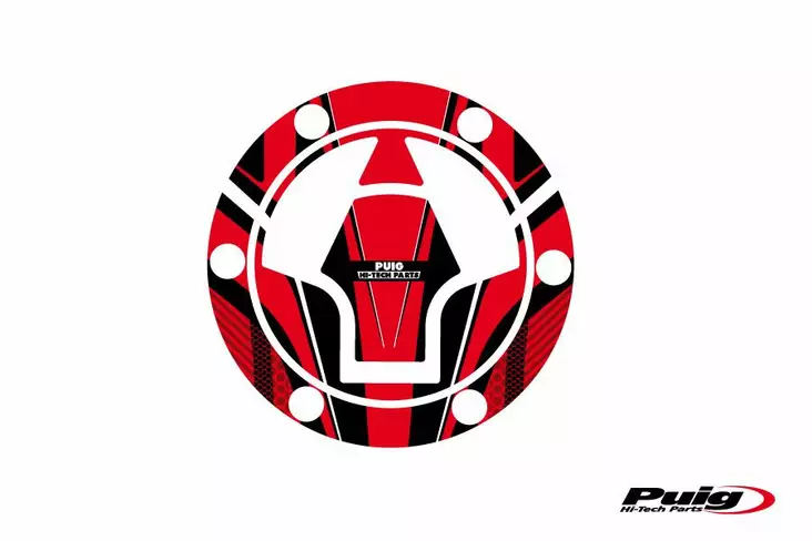 Puig Fuel Cap Cover Mod. Radical Kawasaki C/Red - Moottoripyörän tarrasarjat - D301406 - 1