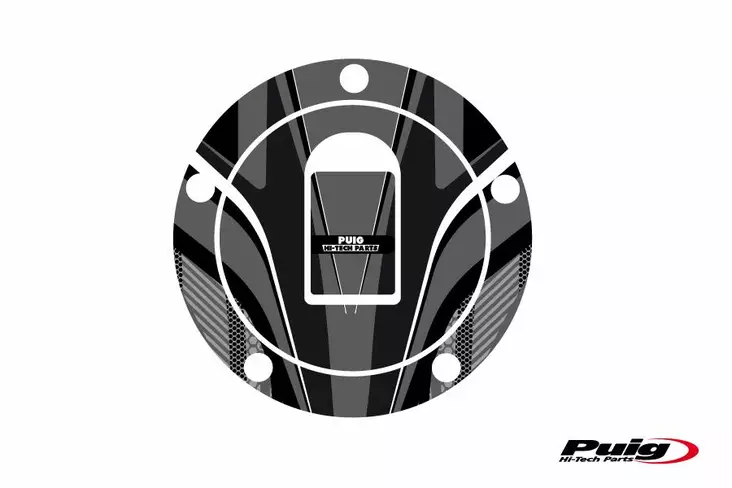 Puig Fuel Cap Cover Radical Kawasaki C/Grey - Moottoripyörän tarrasarjat - D299496 - 1