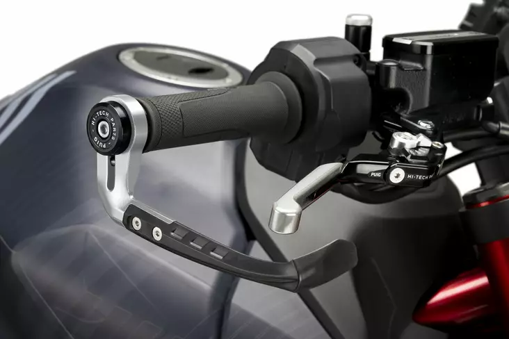 Puig Protector Brake Lever Raw C/Silver - Moottoripyörän käsisuojat - D510926 - 1
