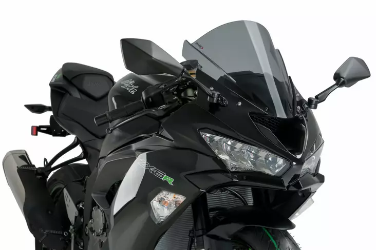 Puig Racing Screen Kawasaki Zx-6R 18' C/Dark Smoke - Moottoripyörän tuulisuojat - D337706 - 1