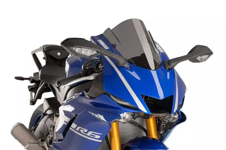 Puig Racing Screen Yamaha Yzf-R6 17-23' C/Dark Smoke - Moottoripyörän tuulisuojat - D303006 - 1