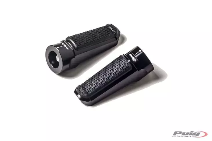 Puig Rear Sets Racing+Rubber Right/Left C/Black - Moottoripyörän jalkatapit - D300616 - 1