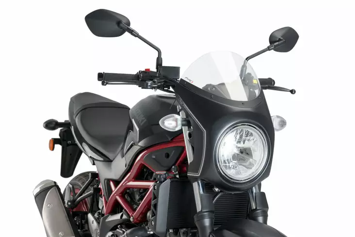 Puig Semifairing Matt Black Suzuki Sv650 16'- C/Clear - Moottoripyörän katteet & tuulenohjaimet - D337876 - 1