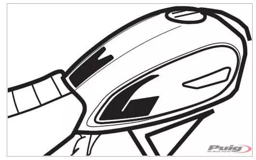Puig Tank Pad + Side Part Ducati Scrambler - Moottoripyörän tankinsuojat - D301996 - 1