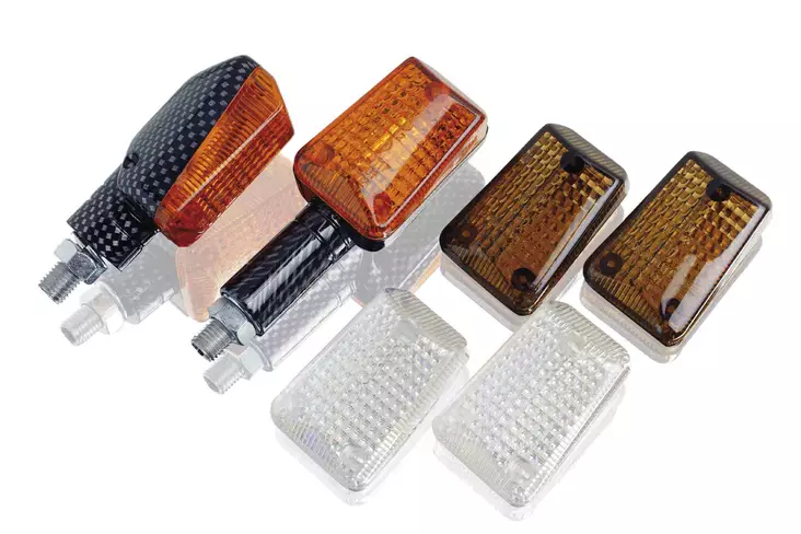 Puig Turn Light Mini Short Carbon Homologated - Moottoripyörän vilkut - D297616 - 1