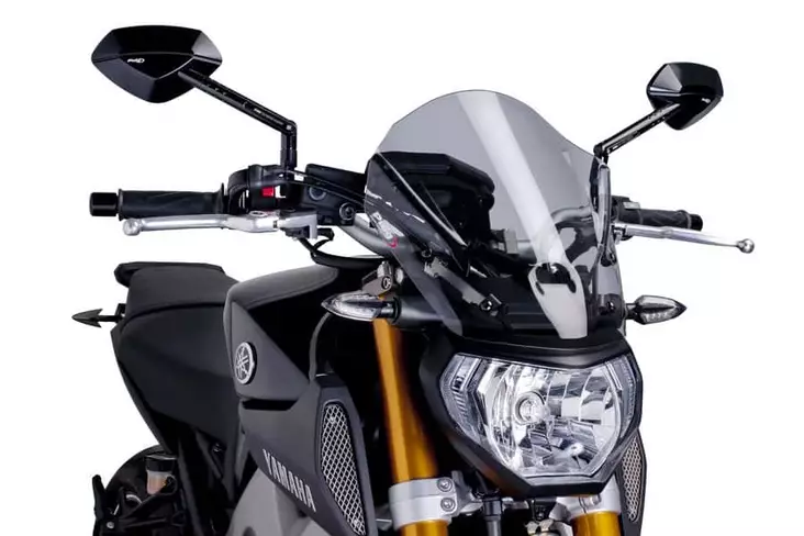Puig Windshield New Gener. Yamaha Mt09 13'-16' C/Smoke - Moottoripyörän tuulisuojat - D300076 - 1