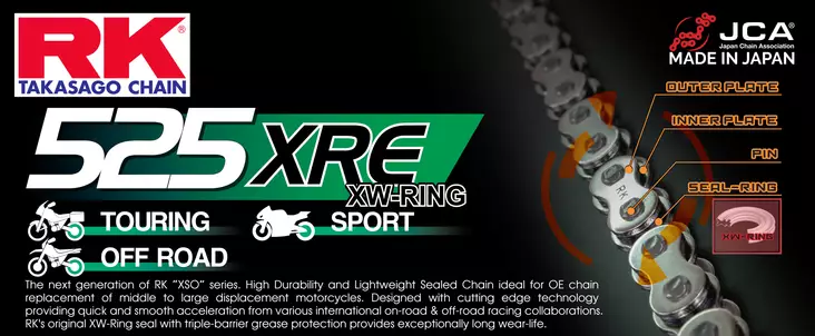 RK 525XRE XW-rengasketju +CLF(niittil.) - Ketjut 525 - D494826 - 1