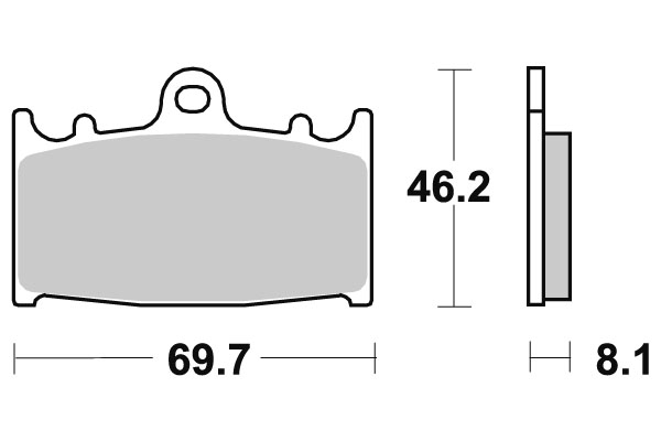 Sbs Jarrupalat Racing Sintered - Moottoripyörän jarrupalat - D220806 - 1