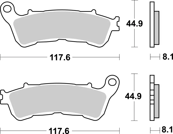 Sbs Jarrupalat Sintered - Moottoripyörän jarrupalat - D58106 - 1