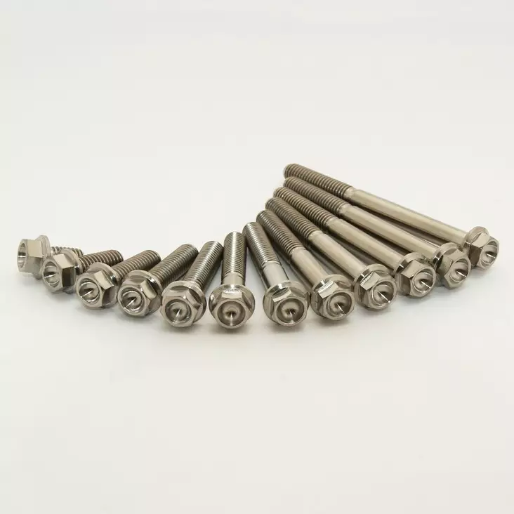 Scar 2 x Titanium hex head flange bolt M6 x 25 - titanium Gr5-Ti - Moottoripyörän ruuvit & kiinikkeet - D269166 - 1