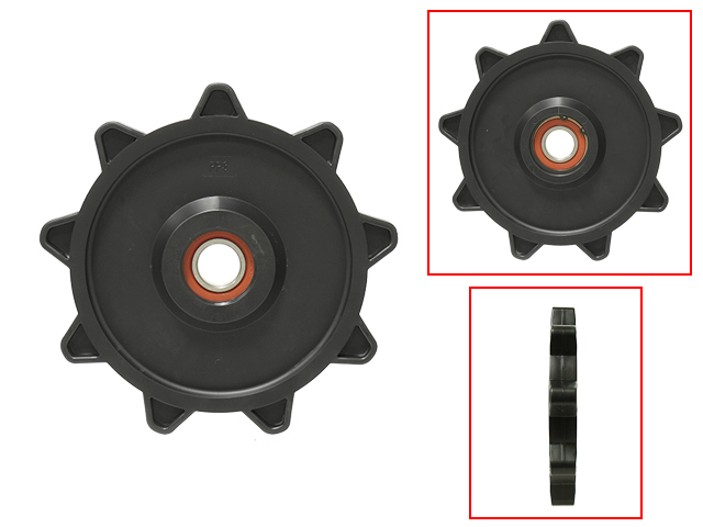Sno-X Kääntöpyörä 2.52 180mm 9 hamp - Moottorikelkan telapyörät - D159846 - 1