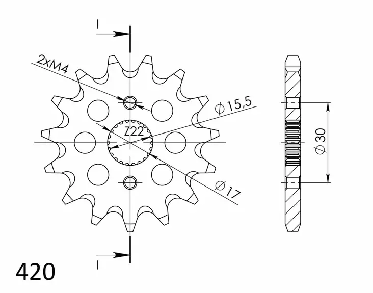 Supersprox / JT Eturatas 1256.16 - Moottoripyörän eturattaat - D73626 - 1
