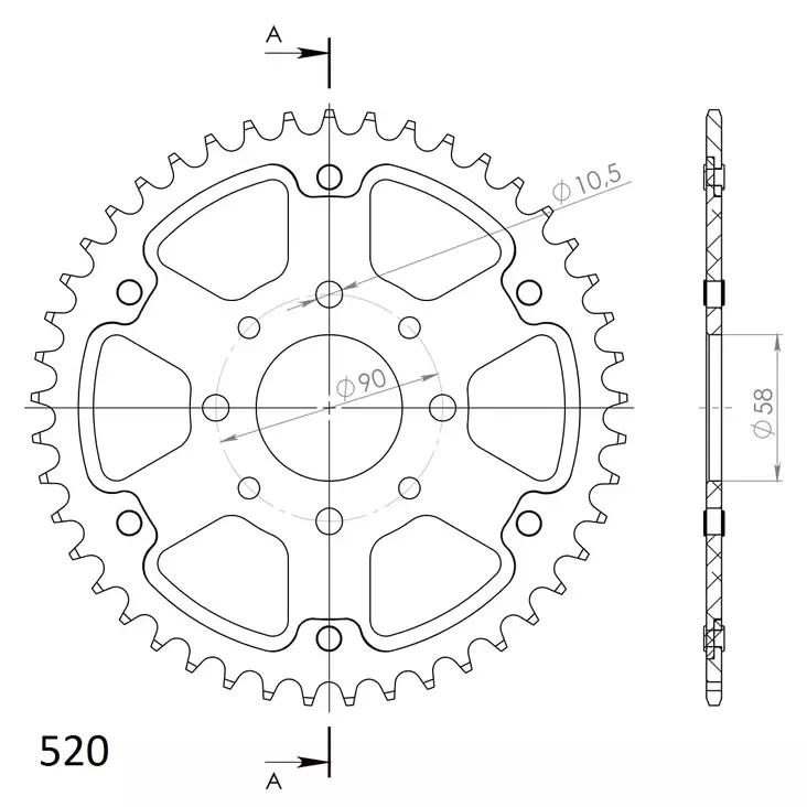Supersprox Stealth Takaratas Kulta - Moottoripyörän takarattaat - D293836 - 1