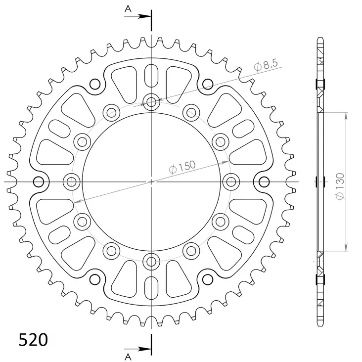 Supersprox Stealth TakaratasYA YZ/WRF/YZF 99- Kulta 51 - Moottoripyörän takarattaat - D182886 - 1