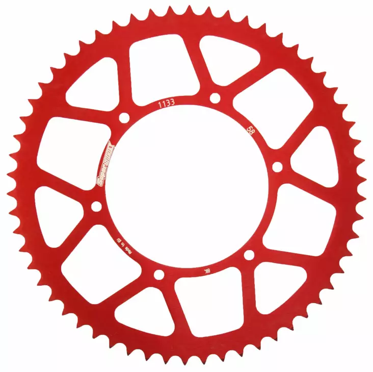 Supersprox Takaratas, Punainen, 58 hammasta (420), Ø108mm, Aprilia 14-, Derbi 10 - Mopon Takarattaat - D190446 - 1