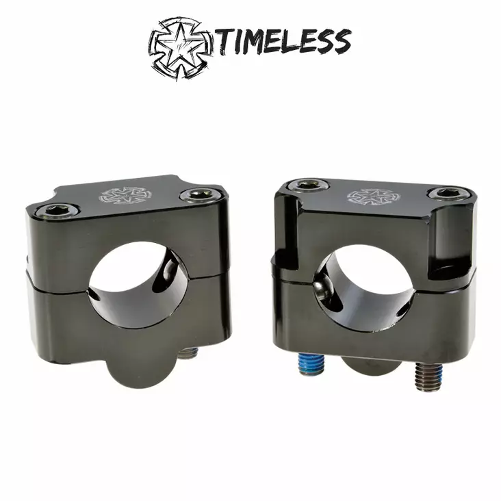 Timeless Ohjaustangon kiinnikepari, Fat Bar, 28,6mm, Musta - Mopon Ohjaustangot - D475356 - 1