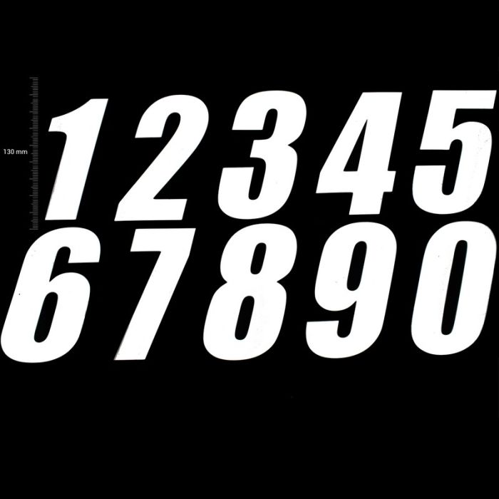 TMV Pro Digits 130mm White '3' (3pcs) - Numeropohjat ja kilpanumerot - D450116 - 1