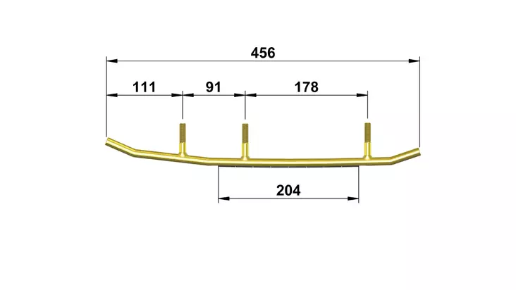 TOTALTEK LY-08R OHJARIRAUTAPARI SLP, BLADE - Moottorikelkan ohjausraudat - 52476 - 1