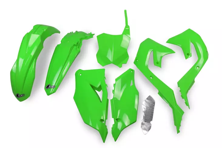 UFO Plastic kit 5-parts OEM Green KX250F 25-.. KX450F 24-.. - Moottoripyörän muovisarjat - D511196 - 1