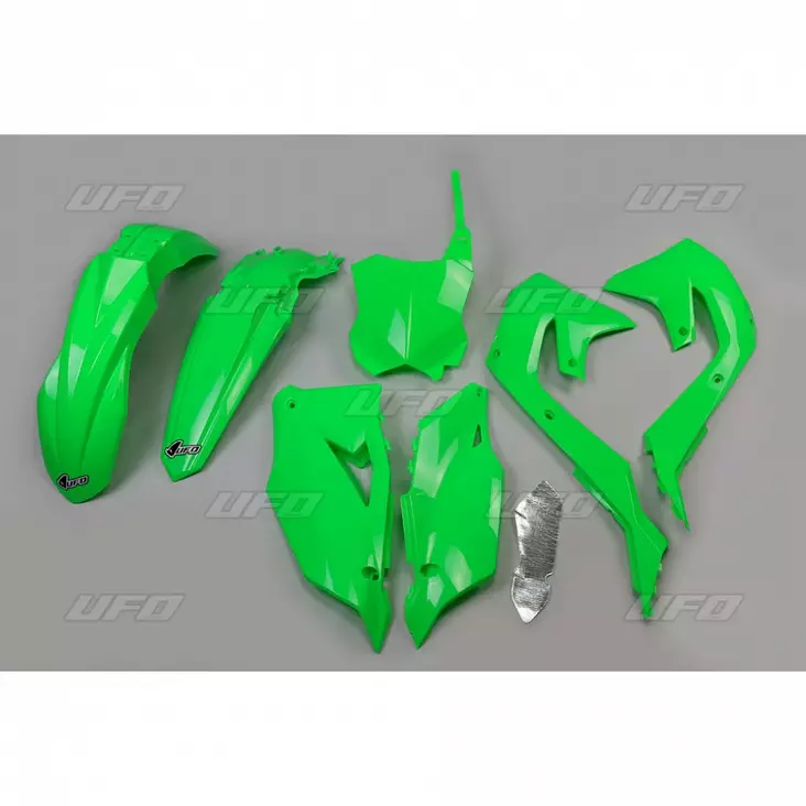 UFO Plastic kit Green FluoKX250F 21-24 KX450F 19-23 - Moottoripyörän muovisarjat - D275726 - 1