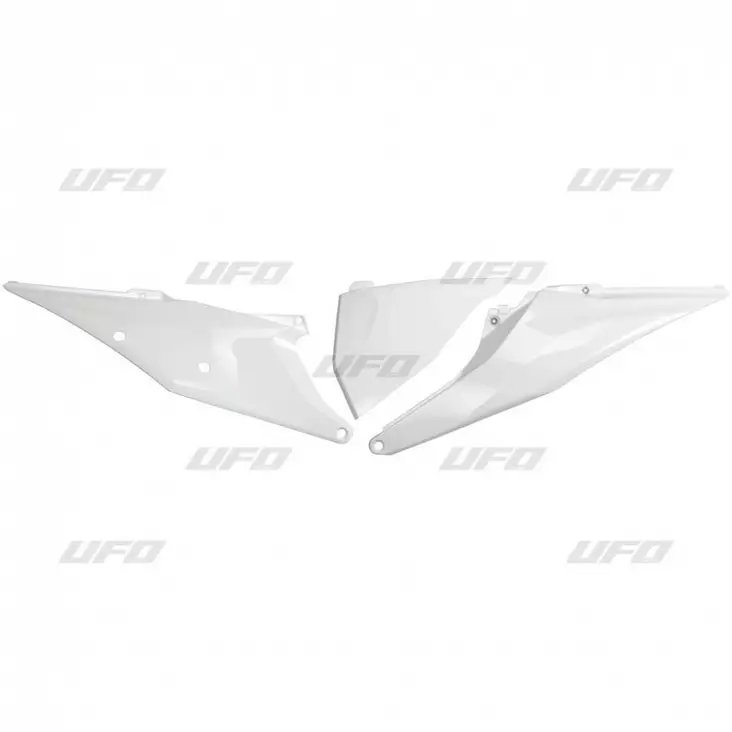 UFO Sivunumerokilvet KTM125-525 SX/SXF 19-22 EXC/EXC-F 20-23 Valkoinen - Moottoripyörän sivupaneelit - D336106 - 1