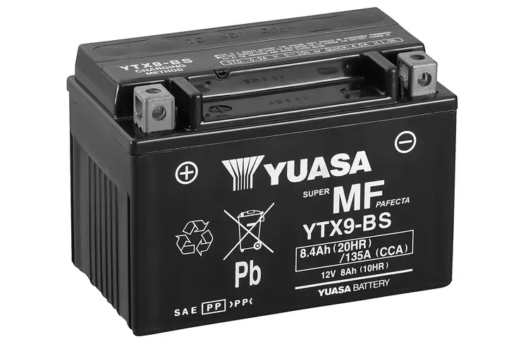 Yuasa akku YTX9-BS (cp) Happopatruuna mukana (5) - Akut - D776 - 1