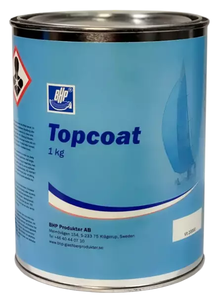BHP Topcoat 1kg 80087 harmaa - Lasikuitutarvikkeet - D138527 - 1