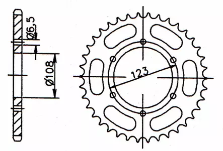 Forte Takaratas 53 hammasta (420), Ø108mm, Aprilia 14- / Derbi 11- / Gilera 10- - Mopon Takarattaat - D479777 - 1
