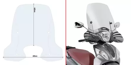 GIVI TRANSP WINDSCR KYMCO PEOPLE ONE 125-150 - Moottoripyörän tuulisuojat - D410517 - 1