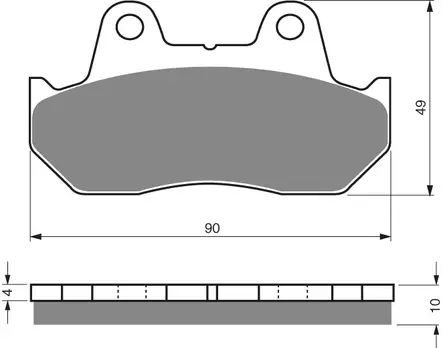 GOLDFREN Jarrupalat 050 Ceramic carbon AD - Moottoripyörän jarrupalat - D227897 - 1