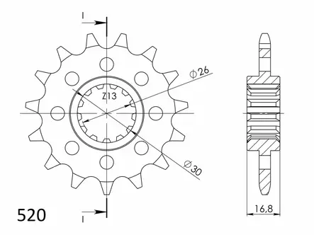 Supersprox Eturatas 1269.15 - Moottoripyörän eturattaat - D59067 - 2