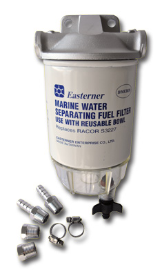 Vedenerotin Racor tyyppinen 10 micron alumiini kannella tyhjennettävä kuppi - Polttoainesuodattimet - D486497 - 1