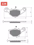 GOLDFREN Jarrupalat 226 Ceramic Carbon K1 - Moottoripyörän jarrupalat - D227837 - 1