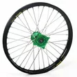 Haan Wheels Front KX250F 21- KX450 19- 21-1,60 BK Rim Green Hub - Moottoripyörän täydelliset vanteet - D528497 - 1