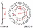 JT Takaratas JTR1219.41 - Moottoripyörän takarattaat - D523987 - 2