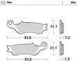 Moto-Master Jarrupalat Yamaha eteen: YZ125/250 08-21 front YZ250F 07-20 - Moottoripyörän jarrupalat - D245387 - 1