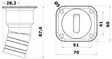 Osculati square kansiruuvike RST WASTE 38mm - Jätevesi - D124367 - 2