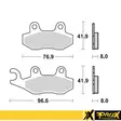 ProX Jarrupalasarja Eteen RM125/250 '89-95 + YZ125/250 '90-97 - Moottoripyörän jarrupalat - D138277 - 1