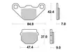 Sbs Jarrupalat Ceramic - Moottoripyörän jarrupalat - D2507 - 2