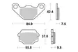 Sbs Jarrupalat Ceramic - Moottoripyörän jarrupalat - D91497 - 2