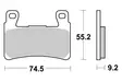 Sbs Jarrupalat Dual Sinter - Moottoripyörän jarrupalat - D221007 - 1