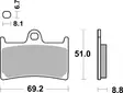 SBS Jarrupalat Racing Sintered - Moottoripyörän jarrupalat - D388117 - 1