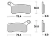 Sbs Jarrupalat Racing Sintered - Moottoripyörän jarrupalat - D86377 - 2