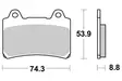 Sbs Jarrupalat Sintered - Moottoripyörän jarrupalat - D2607 - 1