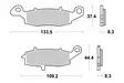 Sbs Jarrupalat Sintered - Moottoripyörän jarrupalat - D2737 - 1
