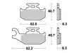 Sbs Jarrupalat Sintered Offroad - Moottoripyörän jarrupalat - D65807 - 2