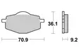Sbs Jarrupalat Sintered Taakse - Moottoripyörän jarrupalat - D2557 - 2