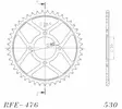 Supersprox / JT Teräs takaratas 476.45 - Moottoripyörän takarattaat - D216727 - 2