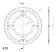 Supersprox Stealth Takaratas HO CR80/85CRF150 Kulta 56 - Moottoripyörän takarattaat - D182877 - 1